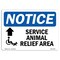 Signmission Sign, 7" H, Rigid Plastic, Service Animal Relief Area (Up Arrow) Sign, Landscape, L-18286 OS-NS-P-710-L-18286 - alternate 1